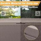100 Gallon Outdoor Storage Box, Resin Deck Boxes Outdoor Waterproof For Patio Furniture, Garden Tools, Pool Supplies, Lockable And UV Resistant (Rattan Gray)