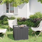 32 Gallon Outdoor Storage Box, Resin Deck Boxes Outdoor Waterproof For Patio Furniture, Garden Tools, Pool Supplies, Lockable And UV Resistant (Striped Black)
