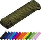 TECEUM Rope – 90 Feet x 1/4 Inch (7mm) – Army Green – Strong All-Purpose Utility Rope – Camping, Crafting, Flag Pole, Indoor & Outdoor – Polypropylene Nylon Poly Lightweight Diamond Braided Cord
