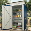 5×3FT Storage Shed，67CU.FT Tool Shed with Sloping Roof and Lockable Door, Compact Metal Tool Garden Shed for Garden, Backyard, Patio