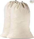 Handy Laundry Cotton Laundry Bag, The Extra Heavy Duty Washable Laundry Bag with Drawstring Makes a Great Cloth Storage Sack for Sleeping Bag, Linen Basket Liner, Hamper Liner and Travel, (2-Pack)