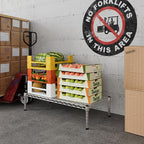 18" Deep x 36" Wide x 8" Height 1-Tier Wire Shelving Kit | NSF Commercial Storage Rack Unit