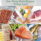 Pre-Cut Perforated Vacuum Sealer Bags Rolls,Heavy-Duty Vacuum Sealer Roll Bags 8x12 Inch 4 Rolls 80 Tear Off Bags,Easy-Tear Food Grade Storage Bags for Sous Vide, Freezer & Meat (BPA Free)