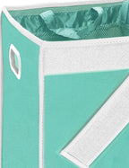 Simple Houseware Double Laundry Hamper with Lid and Removable Bags, Turquoise