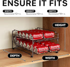 Simple Houseware Dual Row Front Loading Stackable Can Dispenser, Bronze