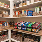 Soda Can Organizer Storage Rack, 2 Pack Stackable Beverage Soda Can Dispenser Organizer Holder for Refrigerator, Cabinet, Pantry (Black)