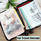 EOOUT 36pcs Mesh Zipper Pouches for Organizing, Zipper Bags, 16x11 Inches Large Puzzle Bags, 12 Colors Storage Bag Zipper File Bags for Office Supplies
