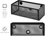 Amazon Basics Magnetic storage Bins, Office Caddy Storage, Black, Pack of 3, 6" x 2.5" x 2.2"