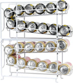 SUFAUY Beverage Can Dispneser Organizer, Stackable Shelves for Storage for Pantry, White - 2 Pack