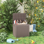 31 Gallon Resin Deck Box Outdoor Storage Box for Patio Furniture,Outdoor Cushions,Garden Tools and Pool Supplies,Waterproof,Lockable(Grey,31Gallon)