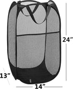 2 pop-up Laundry Hamper，Foldable mesh Laundry Baskets (Each with 2 Reinforced Handles)…