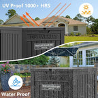 Package Delivery Box for Outside, 48 Gallon Storage with Lockable Secure, Large Double Wall Resin Outdoor Package Delivery Waterproof Deck