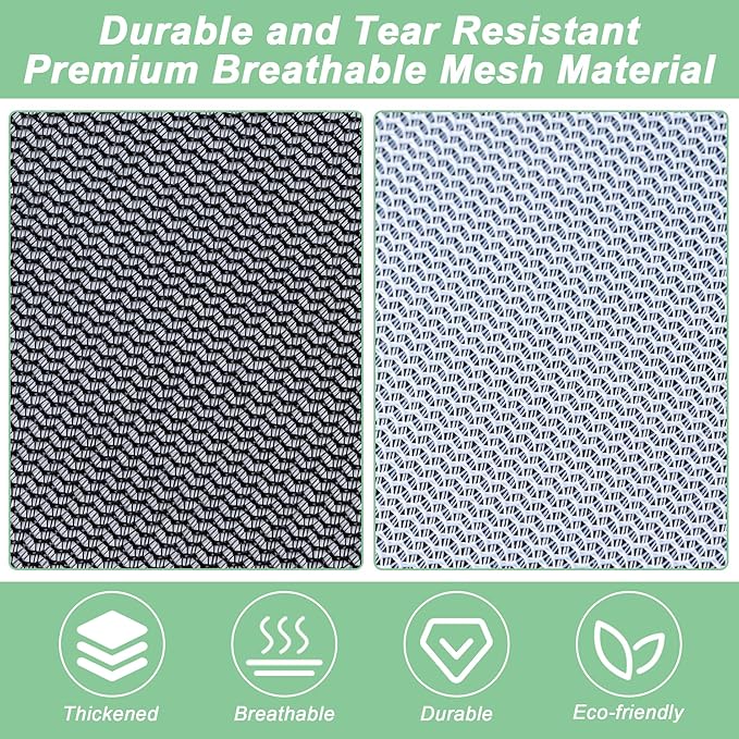 2 Pack Mesh XL Laundry Bags,Machine Washable Dirty Clothes Organizer with Drawstring and ID Tag, Large Laundry Hamper Liner Enough to Laundry Essentials for Travel, Sports(24"x 36",White)
