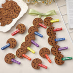 Kigeli 30 Pcs Spirit Clips Cheer Pins Cheerleader Gifts Clothes Pins For Backpacks Competition Glittered For Team Cheer Gifts Stuff Supplies Party Favors Accessories Bulk(Multicolor,Cookie)