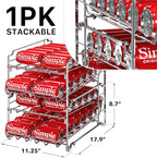 Simple Houseware Dual Row Front Loading Can Dispenser, Chrome