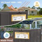 Package Delivery Box for Outside with Sign, 48 Gallon Storage with Lockable Secure, Large Double Wall Resin Outdoor Package Delivery Waterproof