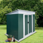 6x4ft Outdoor Metal Storage Shed Waterproof Garden Shed with Lockable Door, Windows & Vents, Tool Metal Storage for Patio Furniture Lawnmower