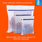 Tide Delicate Clothes Mesh Wash Bags for Wash Machine, 3 Pack (Small, Medium, and Large), Protects from Snagging, Tangling & Wear