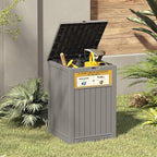 Package Delivery Box for Outside with Sign, 48 Gallon Storage with Lockable Secure, Large Double Wall Resin Outdoor Package Delivery Waterproof