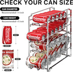 Simple Houseware Stackable Front Loading Beverage Can Dispenser Rack, Chrome - 2 Pack