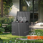 30 Gallon Outdoor Storage Box, Resin Deck Boxes Waterproof, Indoor Outdoor Bin for Package Delivery, Patio Cushions, Gardening Tools, Lockable, UV Resistant