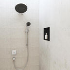 hansgrohe XtraStoris Original Recessed Wall Niche with Integrated Frame 12"x 12"x 4" in Matte Black, 56061670