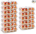 12 Count Cupcake Containers 25 Pack Cupcake Holders with Detachable Tall Dome Lids Clear Plastic Stackable Cupcake Boxes for 300 Cupcakes, BPA Free, Standard Size