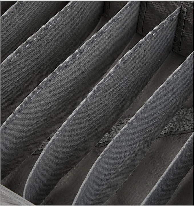 Amazon Basics Dresser Drawer Storage Organizer for Undergarments, Set of 4, Gray | Set of 4