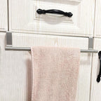 Mziart Kitchen Towel Holder, 2 Pack Over The Door Towel Rack, Over Cabinet Door Towel Bar Stainless Steel Dish Washcloth Hanger, EVA Foam Protective Pad & Non-Slip Self-Adhesive Blocks (9 Inch)