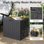 32 Gallon Outdoor Storage Box, Resin Deck Boxes Outdoor Waterproof For Patio Furniture, Garden Tools, Pool Supplies, Lockable And UV Resistant (Striped Black)