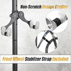 CyclingDeal 2 Bike Bicycle Vertical Hanger Parking Rack Gravity Floor Storage Stand for Garages or Apartments, 2 Bikes (Horizontal)