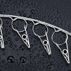Toplife Clothes Hanger with 10 Clips, Stainless Steel, Windproof, for Drying Socks, Bras, Underwears, Baby Clothes, Hats, Scarfs, Towels, Pants and Gloves, Set of 4 (Outdoors)