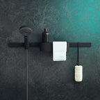 hansgrohe WallStoris 4-inch Modern Storage Basket- Deep in Matte Black, 27912670