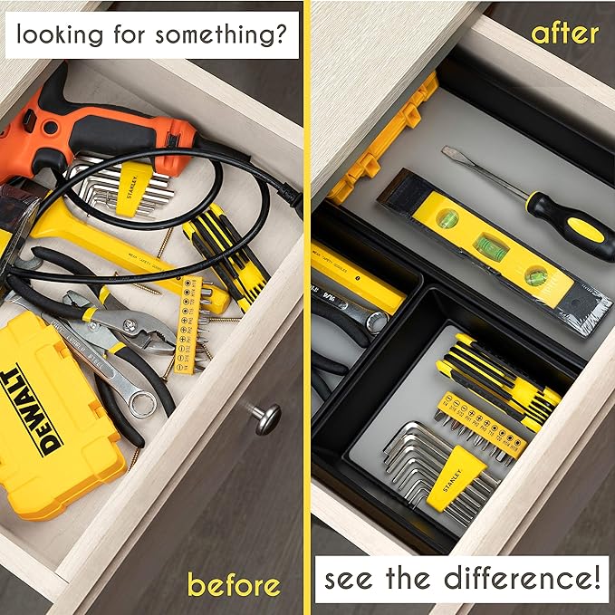 Drawer Organizers 3-Size | Office Kitchen Desk Junk Drawer Organizer | Organization and Storage Tray