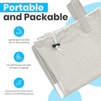 Large Mesh Laundry Bags - Heavy Duty with Handles & Drawstring - Machine Washable Net Laundry Sacks for College Dorm, Camp, Travel, Bedding & Clothes Storage (Grey)