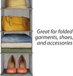 Whitmor 5 Section Closet Organizer - Hanging Shelves with Sturdy Metal Frame