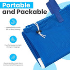 Large Mesh Laundry Bags - Heavy Duty with Handles & Drawstring - Machine Washable Net Laundry Sacks for College Dorm, Camp, Travel, Bedding & Clothes Storage (Blue)