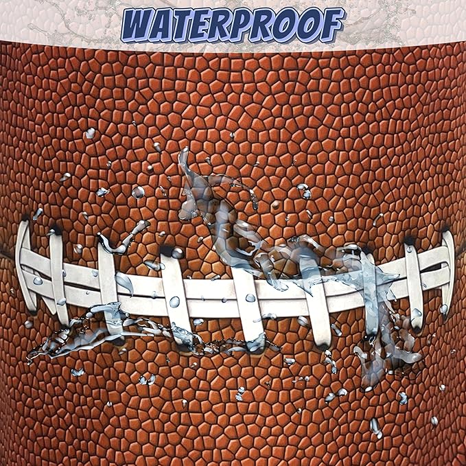 Funny Football Laundry Basket Oxford Cloth Ball Texture Laundry Hamper With Handle Foldable Portable Clothes Storage Basket Football Laundry Bag 18.9"x16.5" For Laundry Room/Bedroom/Bathrooms