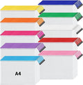 JARLINK A4 Letter Size 72 Pack 10 Colors Zipper Mesh Document Pouch, Mesh Bags for Board Games & Puzzles, Waterproof Document Zipper Pouches for Office School Supplies, Toys, Cosmetics Travel Storage