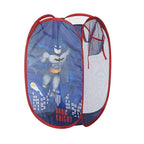 Batman Pop-Up Hamper with Durable Carry Handles, Kids Laundry & Room Storage Organizer, 21”H x 13.5”W x 13.5”L, Blue