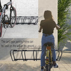 XINYI Bike Rack Floor, Bike Stand Garage, Indoor/Outdoor Bike Rack Garage,22-28" Wheel Stand, Max. Tire Width 2.1", Front/back Bike Stand For Mountain, Road and Kids Bikes for 5 Bikes