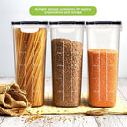 Utopia Kitchen Cereal Containers Storage Set – 4 Pack 4L(135.2 oz) Airtight Food Storage Containers with Lids, BPA-Free Cereal Dispensers for Pantry Organization and Storage (Clear)