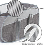 Collapsible Laundry Baskets, Pop Up Laundry Baskets with Reinforced Handles, Lightweight Foldable Laundry Basket for LaundryRoom,Bathroom or Travel (Gray)
