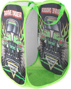 Jay Franco Monster Jam Grave Digger Pop Up Hamper - Mesh Laundry Basket/Bag with Durable Handles