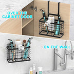 Hair Tool Organizer - Blow Dryer & Hair Dryer Holder Cabinet Door, Bathroom Organizer & Storage Basket for Styling Tools