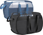 Pop Up Laundry Hamper，with Durable Handles collapsible laundry basket，Easy to Open and Fold for college Dorm,kids room，travel (black+blue)…