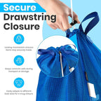 Handy Laundry Mesh Laundry Bags 2-Pack – Extra Large, Heavy Duty, Machine Washable with Handles and Shoulder Strap for College Dorm, Travel, Bedding, Clothes Storage, Blue