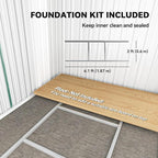 Outsunny 7' x 4' Outdoor Storage Shed, Metal Garden Tool House with Sloping Roof and Lockable Door for Backyard, Bike, Patio, Garage, Lawn, Dark Green