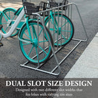 MyGift Large Metal Double-Sided Grid Bike Rack Stand, Freestanding Bicycle Storage Holder for Garage or Outdoor Parking with 6-Bicycle Capacity
