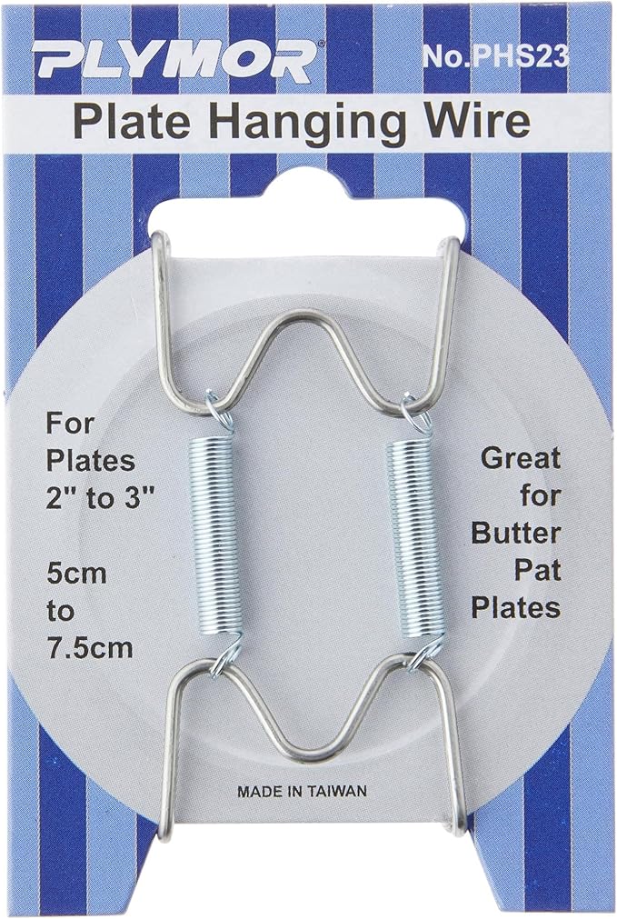 Plymor Stainless Steel Wall Mountable Plate Hanger, 2.25" H x 1.25" W x 0.375" D (For Plates 2" - 3")